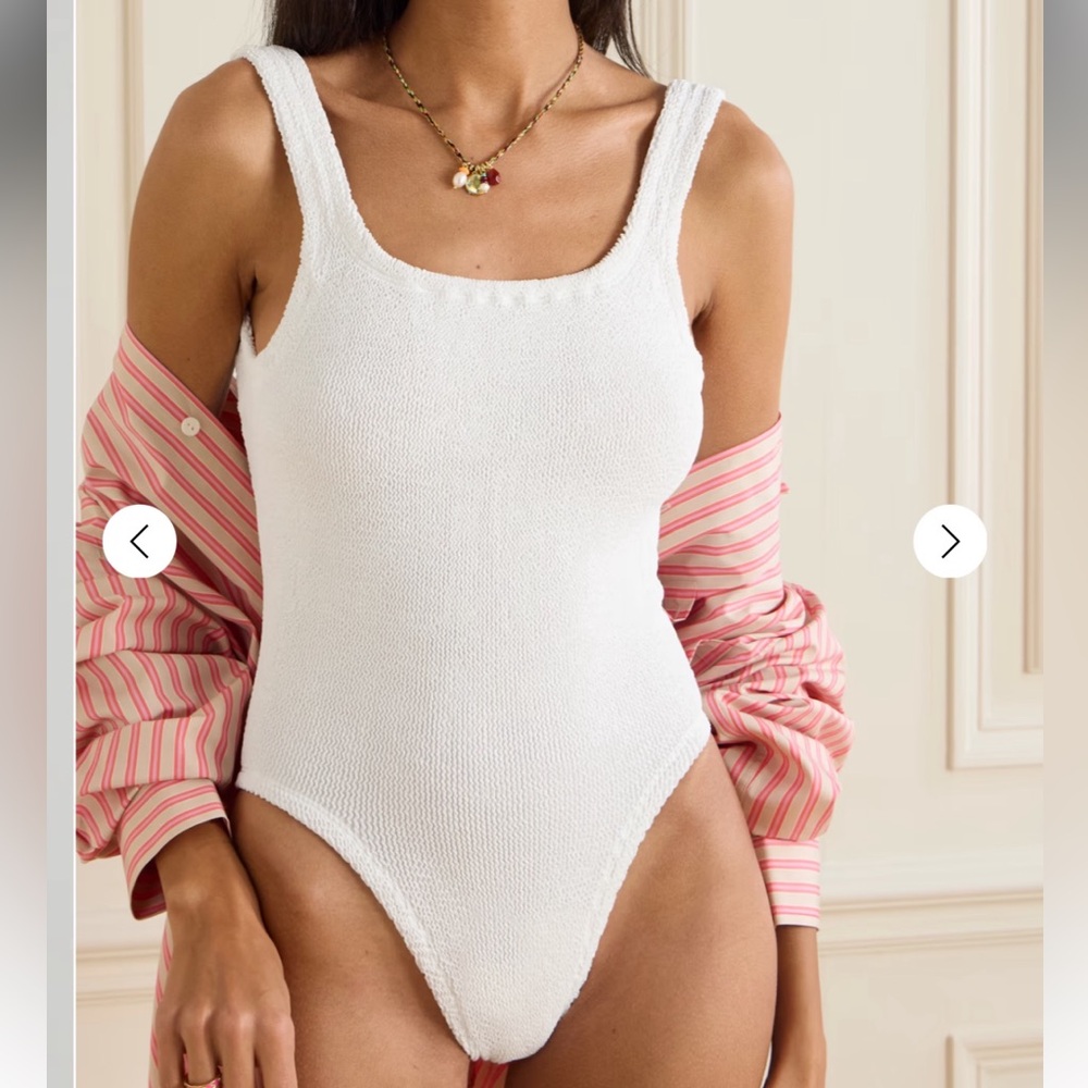 Hunza G London Square Neck One Piece Swimsuit